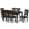 Baxton Studio Zamira Modern and Contemporary Transitional Dark Brown Finished Wood 7-Piece Dining Set 177-11377-10519-Zoro - alternate 1